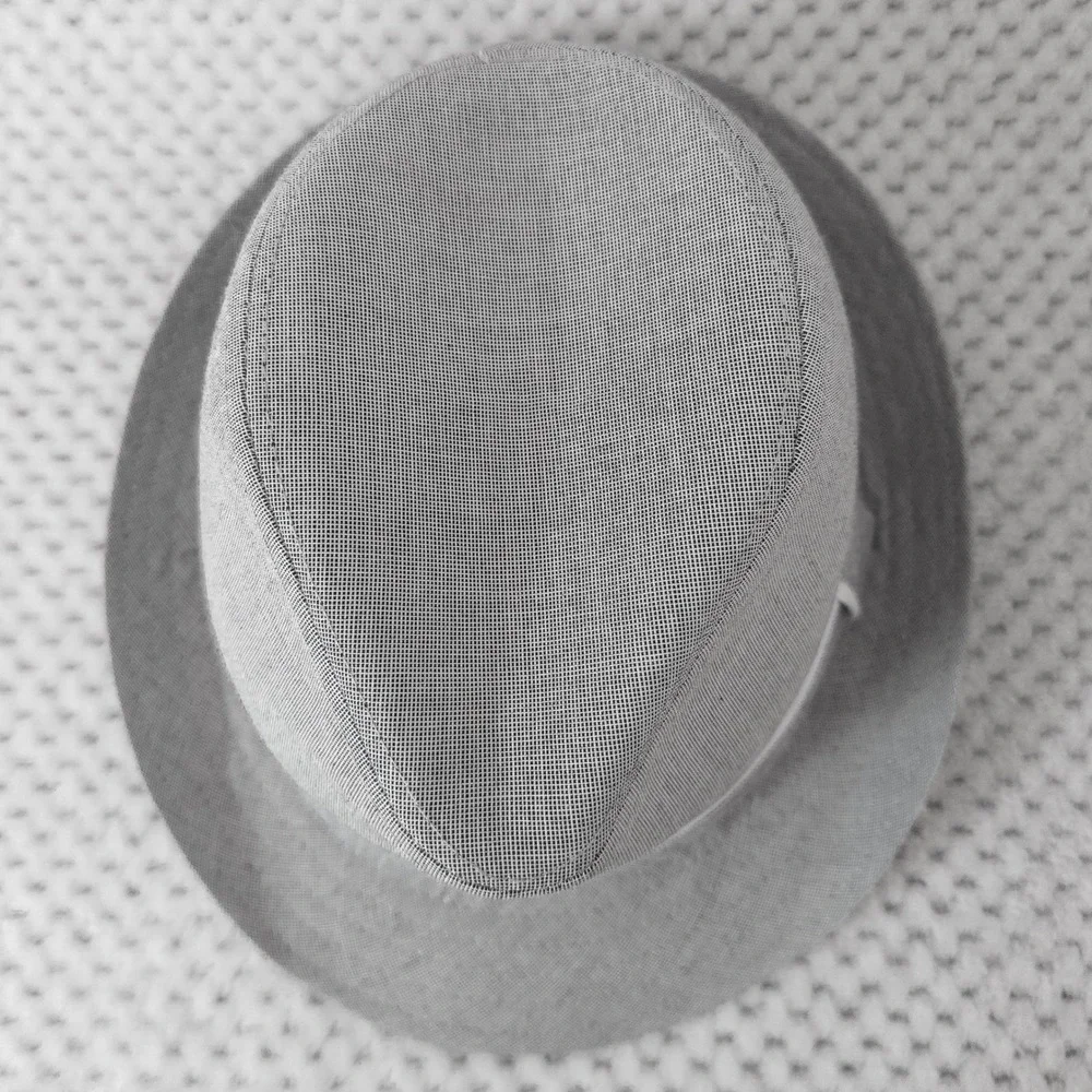 Fedora Trilby Hat Women M/L Blue Gray‎ Coastal Summer Mob Wife Edgy Streetwear